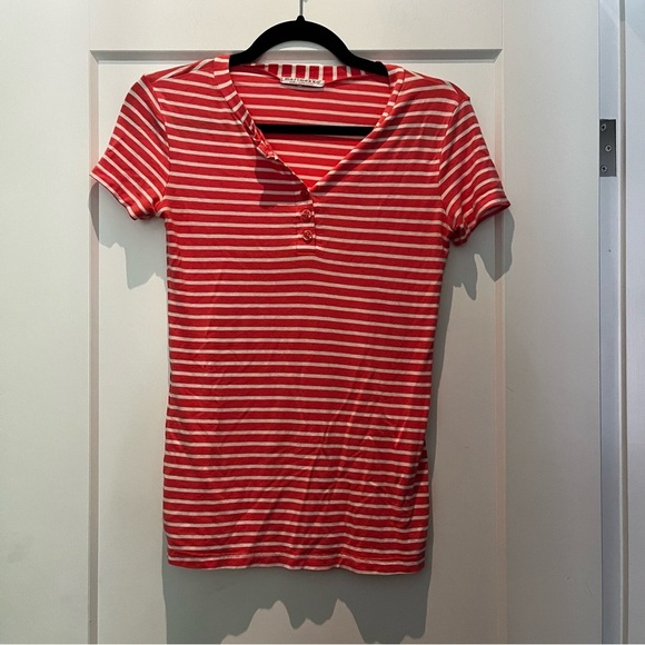 Sweet Vintage Marimekko Stripped Button Tee - Picture 1 of 5